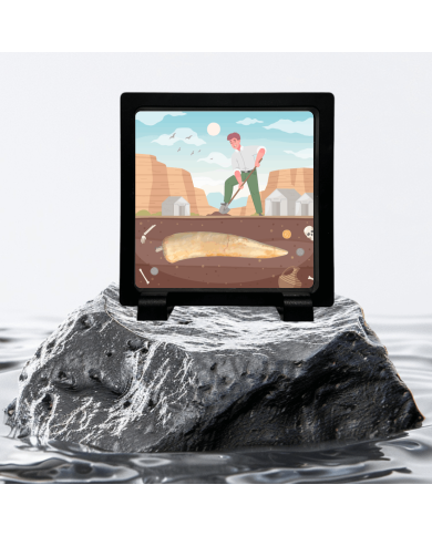 Fossil tooth of Enchodus lybicus in a premium display frame